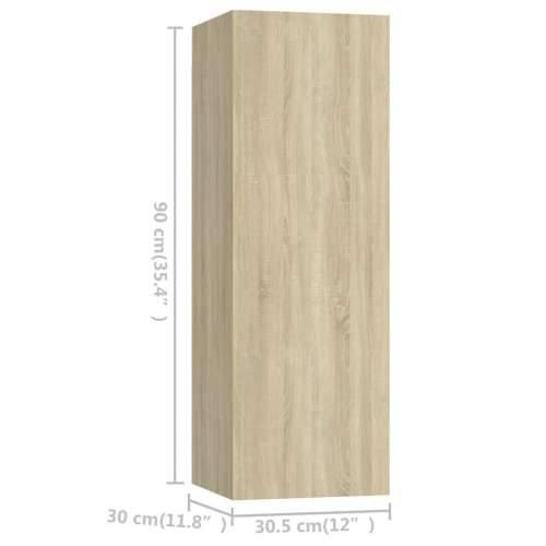 6-dijelni set TV ormarića boja hrasta sonome konstruirano drvo - sonoma hrast 6 80 cm Cijena