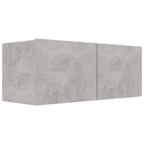 4-dijelni set TV ormarića siva boja betona konstruirano drvo - Beton siva 4 100 cm Cijena
