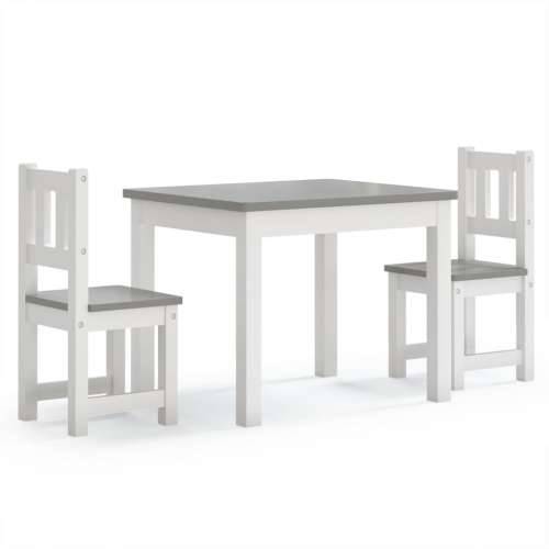 3-dijelni set dječjeg stola i stolica bijelo-sivi MDF Cijena