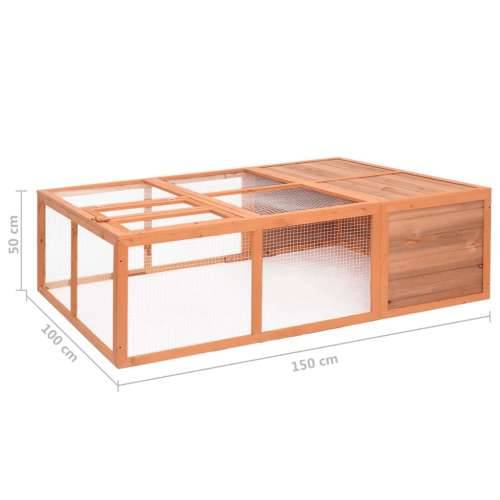 Vrtni kavez za životinje 150 x 100 x 50 cm od masivne jelovine Cijena