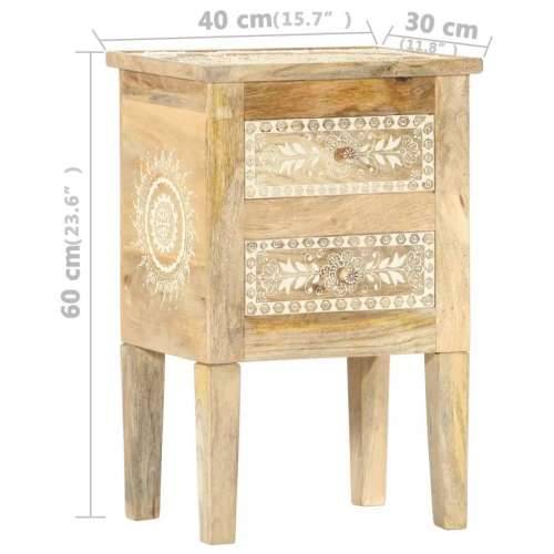 Ručno obojeni noćni ormarić 40 x 30 x 60 cm masivno drvo manga Cijena