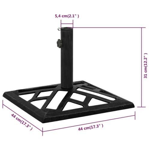 Stalak za suncobran crni 44 x 44 x 31 cm od lijevanog željeza - Crna 44 x 44 x 31 cm 1 Cijena