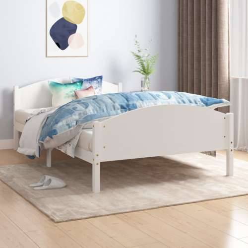 Okvir za krevet od masivne borovine bijeli 140 x 200 cm - Bijela 140 x 200 cm Cijena