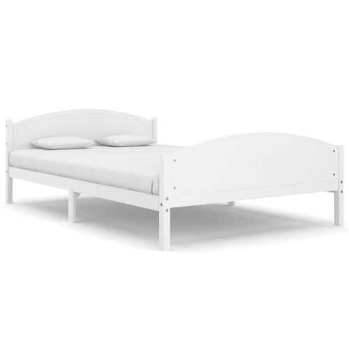 Okvir za krevet od masivne borovine bijeli 140 x 200 cm - Bijela 140 x 200 cm Cijena
