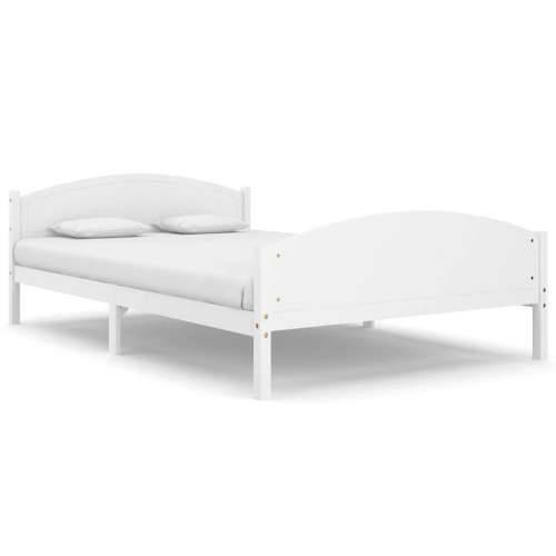 Okvir za krevet od masivne borovine bijeli 160 x 200 cm - Bijela 160 x 200 cm Cijena