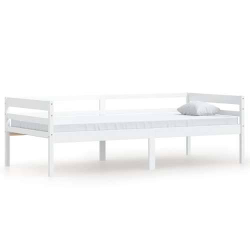 Okvir za krevet od masivne borovine bijeli 90 x 200 cm Bijela Cijena