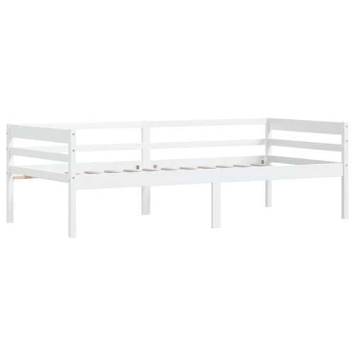 Okvir za krevet od masivne borovine bijeli 90 x 200 cm Bijela Cijena