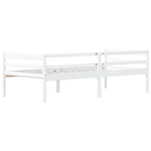 Okvir za krevet od masivne borovine bijeli 90 x 200 cm Bijela Cijena