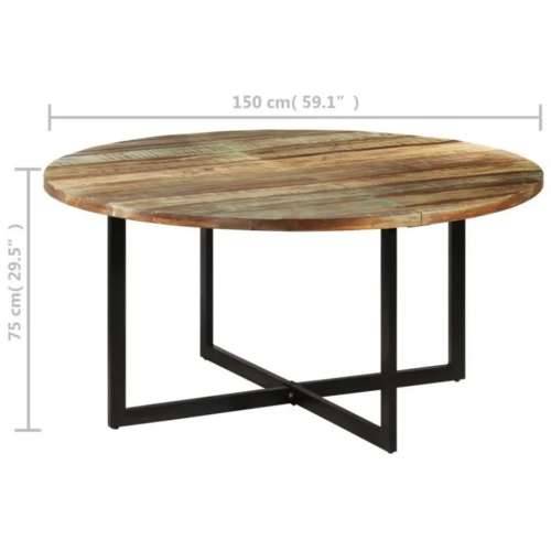 Blagovaonski stol 150 x 75 cm od masivnog obnovljenog drva - 150 x 75 cm 1 masivno obnovljeno drvo Cijena