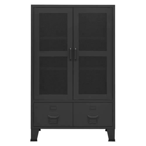 Industrijski sanduk za pohranu crni 70 x 40 x 115 cm metalni - Crna 1 Cijena