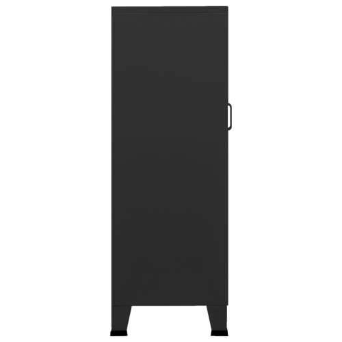 Industrijski sanduk za pohranu crni 70 x 40 x 115 cm metalni - Crna 1 Cijena