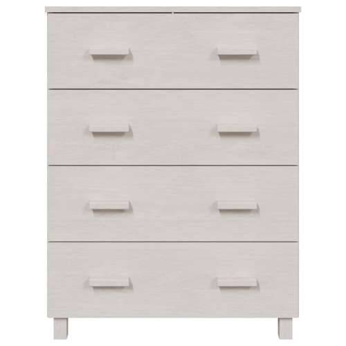 Komoda HAMAR bijela 79 x 40 x 103,5 cm od masivne borovine - Bijela 1 Cijena