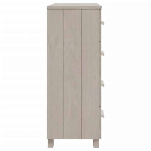 Komoda HAMAR bijela 79 x 40 x 103,5 cm od masivne borovine - Bijela 1 Cijena