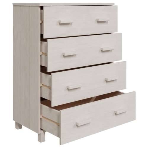 Komoda HAMAR bijela 79 x 40 x 103,5 cm od masivne borovine - Bijela 1 Cijena