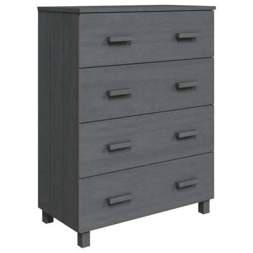 Komoda HAMAR tamnosiva 79 x 40 x 103,5 cm od masivne borovine - Tamno siva 1 Cijena