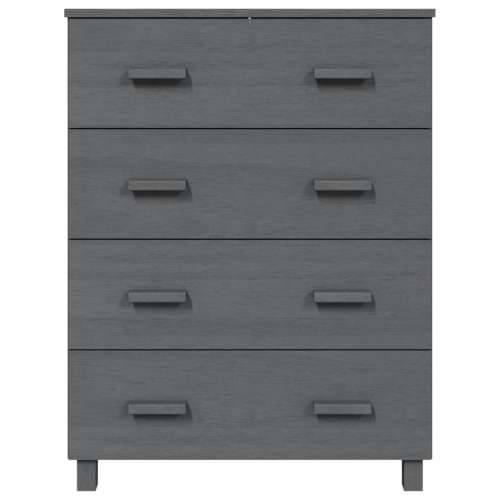 Komoda HAMAR tamnosiva 79 x 40 x 103,5 cm od masivne borovine - Tamno siva 1 Cijena