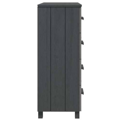 Komoda HAMAR tamnosiva 79 x 40 x 103,5 cm od masivne borovine - Tamno siva 1 Cijena
