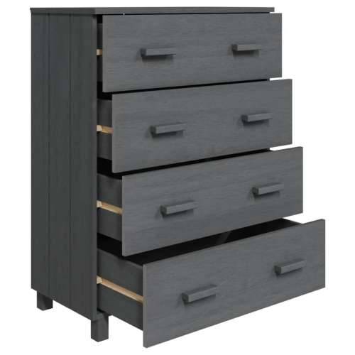 Komoda HAMAR tamnosiva 79 x 40 x 103,5 cm od masivne borovine - Tamno siva 1 Cijena