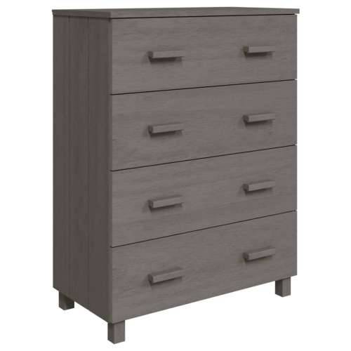Komoda HAMAR svjetlosiva 79 x 40 x 103,5 cm od masivne borovine Svjetlosiva 1 Cijena
