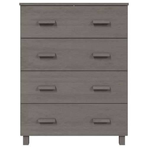 Komoda HAMAR svjetlosiva 79 x 40 x 103,5 cm od masivne borovine Svjetlosiva 1 Cijena
