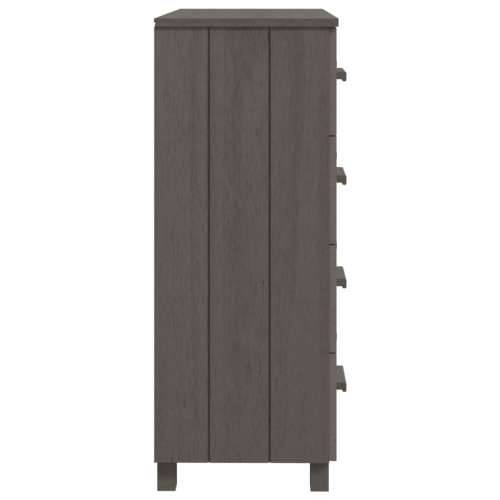 Komoda HAMAR svjetlosiva 79 x 40 x 103,5 cm od masivne borovine Svjetlosiva 1 Cijena