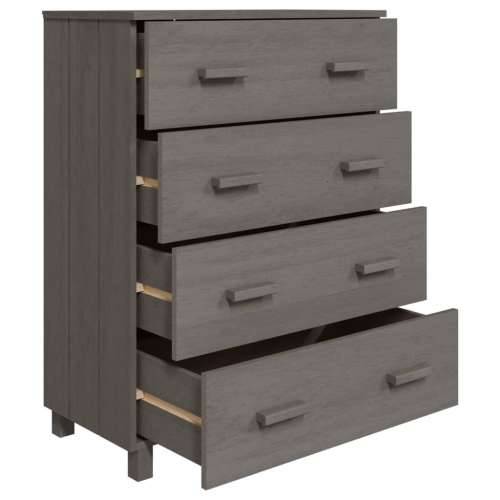 Komoda HAMAR svjetlosiva 79 x 40 x 103,5 cm od masivne borovine Svjetlosiva 1 Cijena