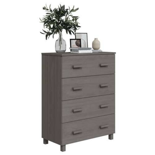 Komoda HAMAR svjetlosiva 79 x 40 x 103,5 cm od masivne borovine Svjetlosiva 1 Cijena