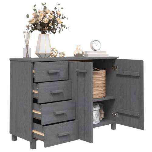 Komoda HAMAR tamnosiva 113 x 40 x 80 cm od masivne borovine - Tamno siva 1 Cijena