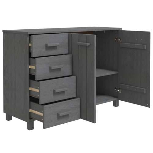 Komoda HAMAR tamnosiva 113 x 40 x 80 cm od masivne borovine - Tamno siva 1 Cijena