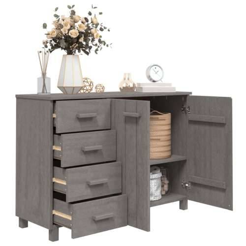 Komoda HAMAR svjetlosiva 113 x 40 x 80 cm od masivne borovine - Svjetlosiva 1 Cijena