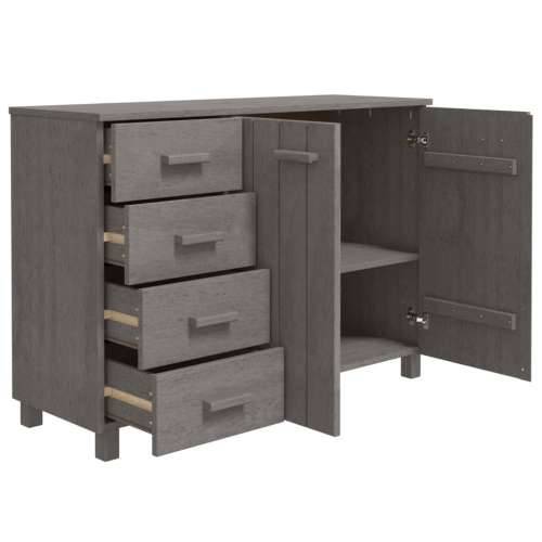 Komoda HAMAR svjetlosiva 113 x 40 x 80 cm od masivne borovine - Svjetlosiva 1 Cijena