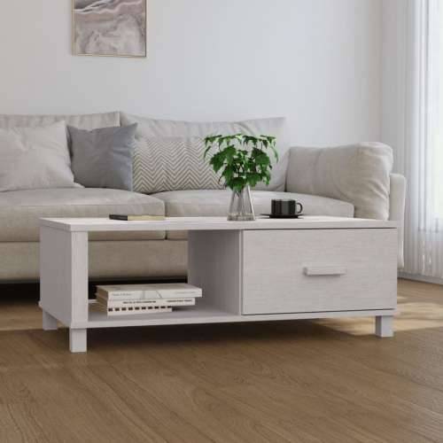 Stolić za kavu HAMAR bijeli 100x55x35 cm od masivne borovine Bijela 1 Cijena