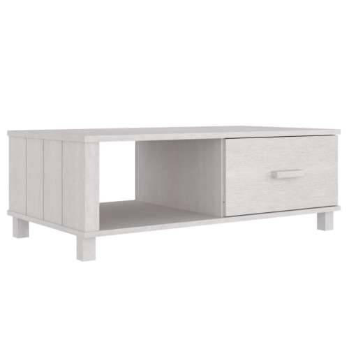 Stolić za kavu HAMAR bijeli 100x55x35 cm od masivne borovine Bijela 1 Cijena
