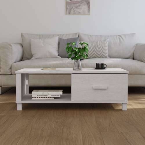 Stolić za kavu HAMAR bijeli 100x55x35 cm od masivne borovine Bijela 1 Cijena
