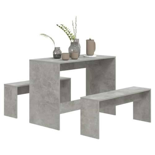 3-dijelni blagovaonski set siva boja betona od iverice Cijena