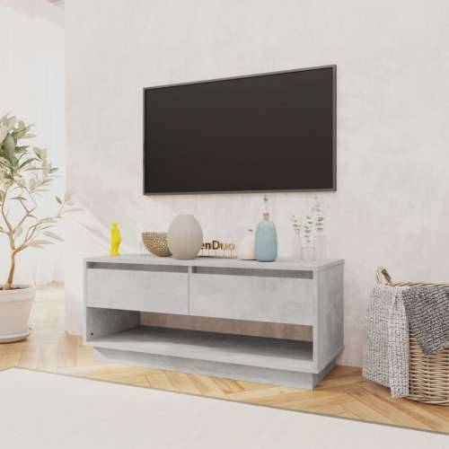 TV ormarić boja betona 102 x 41 x 44 cm od konstruiranog drva - Beton siva 1 Cijena