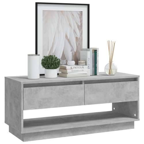 TV ormarić boja betona 102 x 41 x 44 cm od konstruiranog drva - Beton siva 1 Cijena