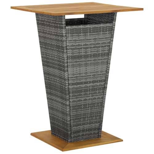 3-dijelni vrtni barski set od poliratana s jastucima sivi - Siva 80 x 80 x 110 cm 2 Cijena