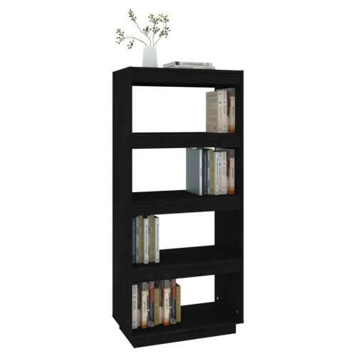 Ormarić za knjige / pregrada crni 60x35x135 cm od borovine - Crna 1 135 cm 60 cm Cijena