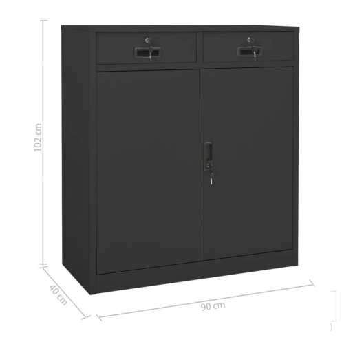 Uredski ormarić sa sadilicom antracit 90 x 40 x 125 cm čelični Antracit 1 S gredicom za sadnju Cijena
