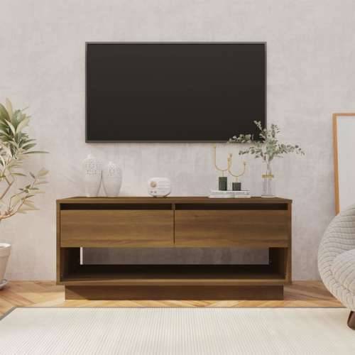 TV ormarić smeđa boja hrasta 102 x 41 x 44 cm konstruirano drvo - Smeđi hrast 1 Cijena