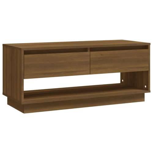TV ormarić smeđa boja hrasta 102 x 41 x 44 cm konstruirano drvo - Smeđi hrast 1 Cijena
