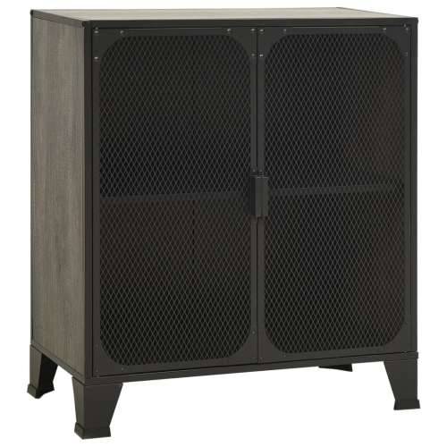 Ormarići za pohranu 2 kom sivi 72x36x82 cm od metala i MDF-a - Siva 2 1 Cijena