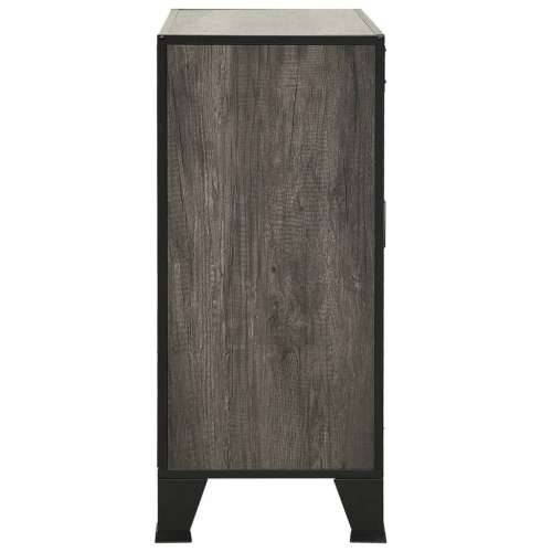 Ormarići za pohranu 2 kom sivi 72x36x82 cm od metala i MDF-a - Siva 2 1 Cijena