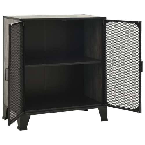 Ormarići za pohranu 2 kom sivi 72x36x82 cm od metala i MDF-a - Siva 2 1 Cijena