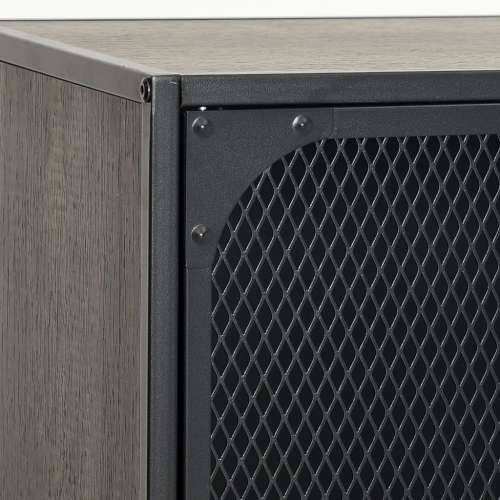 Ormarići za pohranu 2 kom sivi 72x36x82 cm od metala i MDF-a - Siva 2 1 Cijena