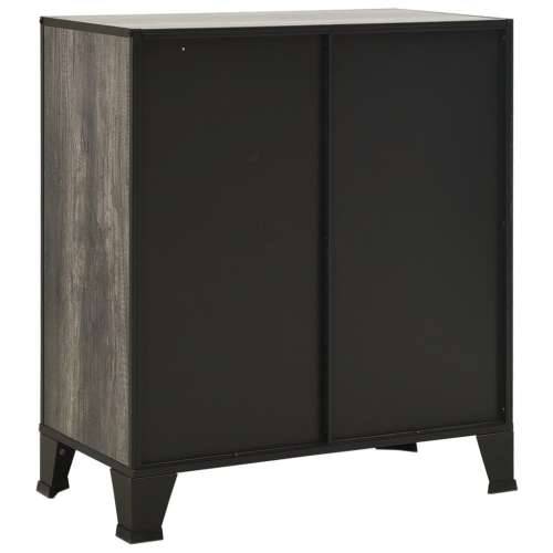 Ormarići za pohranu 2 kom sivi 72x36x82 cm od metala i MDF-a - Siva 2 1 Cijena