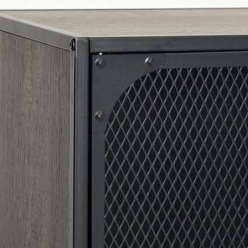 Ormarići za pohranu 2 kom sivi 72x36x82 cm od metala i MDF-a - Siva 2 1 Cijena