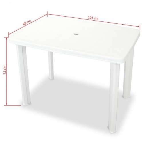 Vrtni stol od plastike bijeli 101 x 68 x 72 cm Cijena