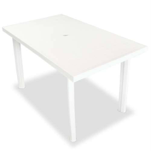 Vrtni stol od plastike bijeli 126 x 76 x 72 cm Cijena
